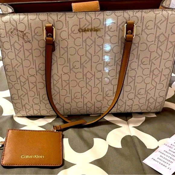 Calvin klein purse and wallet set sale